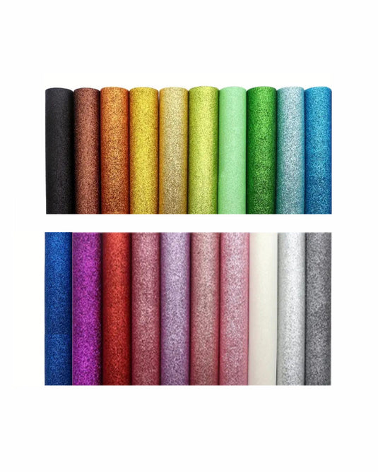 Faux Leather Backing Fine Glitter 6.5x8 inches