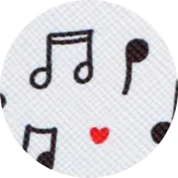 Faux Leather Backing Musical 6.5x8 inches