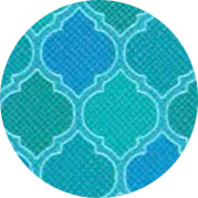 Faux Leather Backing Blue Mermaid 6.5x8 inches