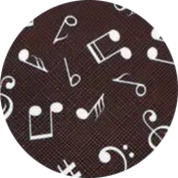 Faux Leather Backing Musical 6.5x8 inches