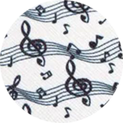 Faux Leather Backing Musical 6.5x8 inches