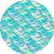 Faux Leather Backing Blue Mermaid 6.5x8 inches