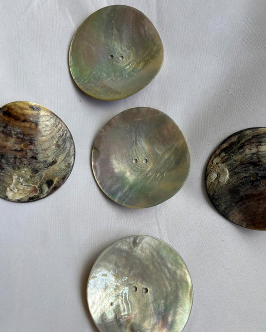 Akoya Shell 2-Hole Button 2"