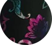 Faux Leather Backing Rainbow Florals 6.5x8 inches