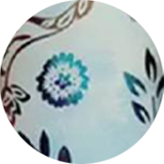 Faux Leather Backing Rainbow Florals 6.5x8 inches