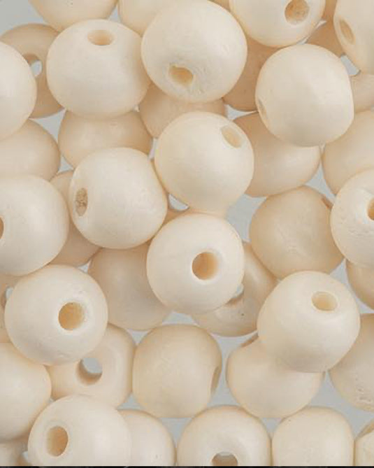 Bone Beads Round White 10mm   25pcs