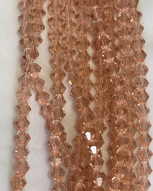 Bicone Glass Beads Fawn 6mm