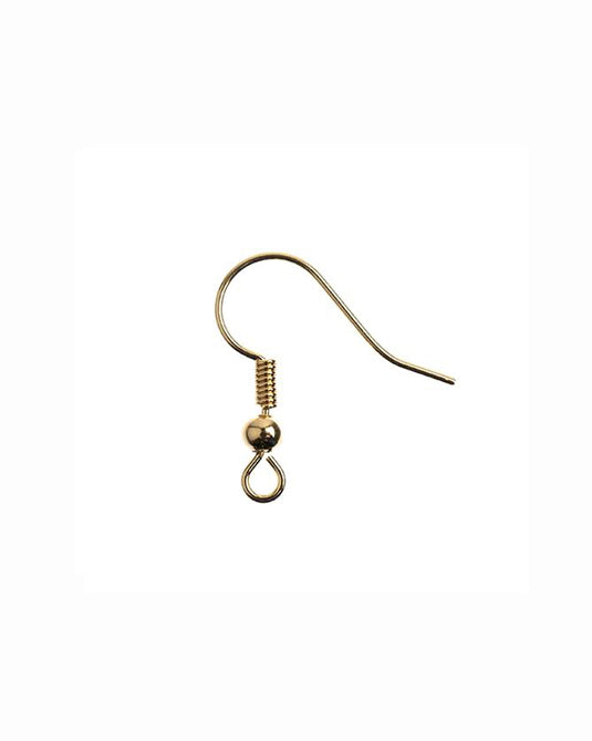Fish Hook Earwire 18kt Gold Plated