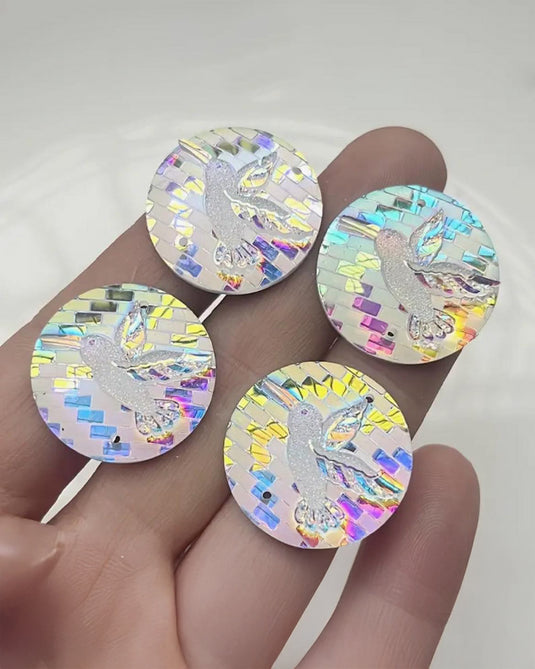 Hummingbird Circle White