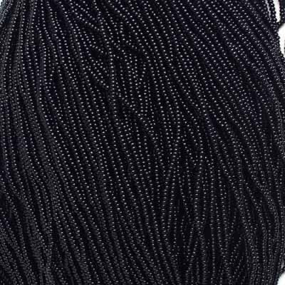 11/0 Czech Seed Bead Black Opaque