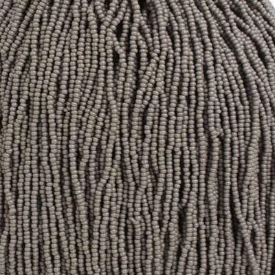 11/0 Czech Seed Beads 
Grey Opaque