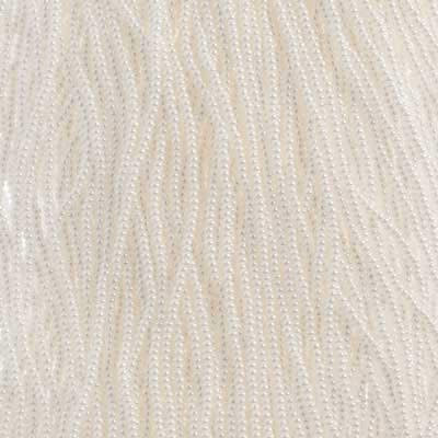 11/0 Czech Seed Beads 
White Luster Opaque