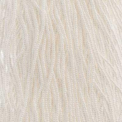 11/0 Czech Seed Beads 
White Luster Opaque