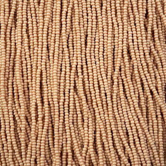 11/0 Czech Seed Beads 
Pearl Beige Chalk Luster Terra