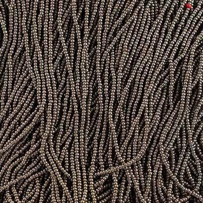 11/0 Czech Seed Beads 
Steele Terra Metallic
