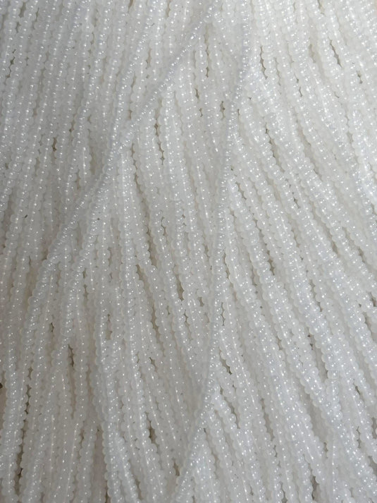 11/0 Czech Seed Beads 
White Opal Opaque