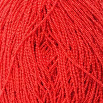 11/0 Czech Seed Beads 
Light Red Opaque