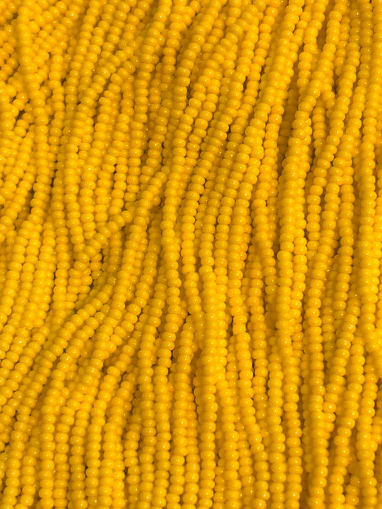 11/0 Czech Seed Beads 
Gold Yellow Opaque