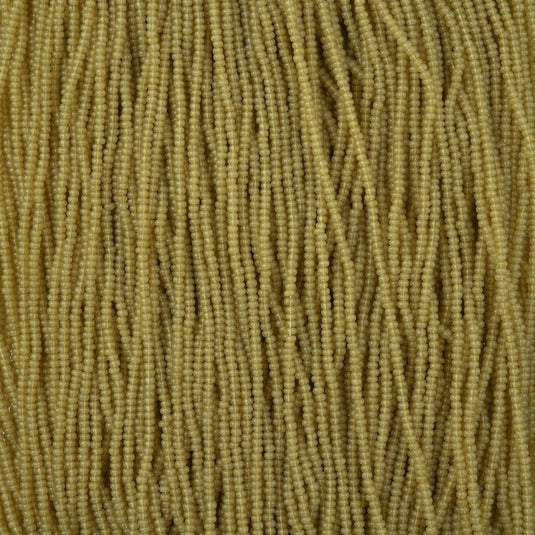 11/0 Czech Seed Beads 
Mustard Alabaster Solgel