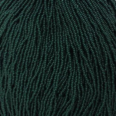 11/0 Czech Seed Beads 
Dark Green Natural Opaque