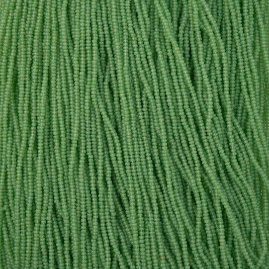 11/0 Czech Seed Beads 
Dark Green Alabaster Solgel