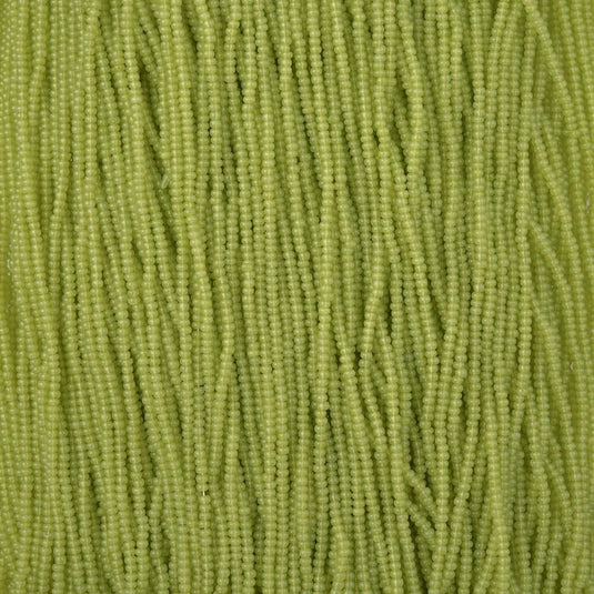 11/0 Czech Seed Beads 
Light Green Alabaster Solgel