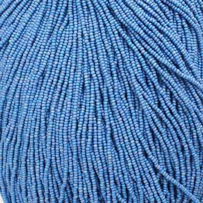 11/0 Czech Seed Beads 
Medium Blue AB Matte Opaque
