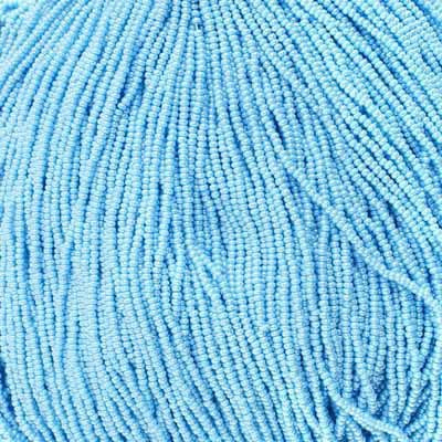 11/0 Czech Seed Beads 
Light Blue Luster Opaque