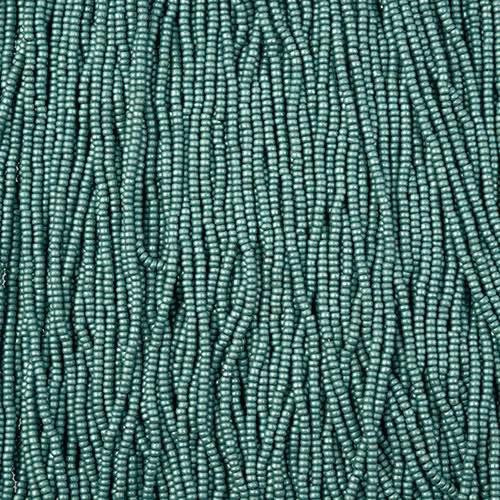 11/0 Czech Seed Beads 
Aqua Metallic Terra Matte