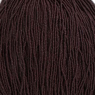 11/0 Czech Seed Beads 
Dark Brown Opaque