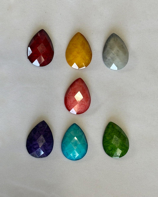 Kaleidoscope Teardrops 3/4 Inch