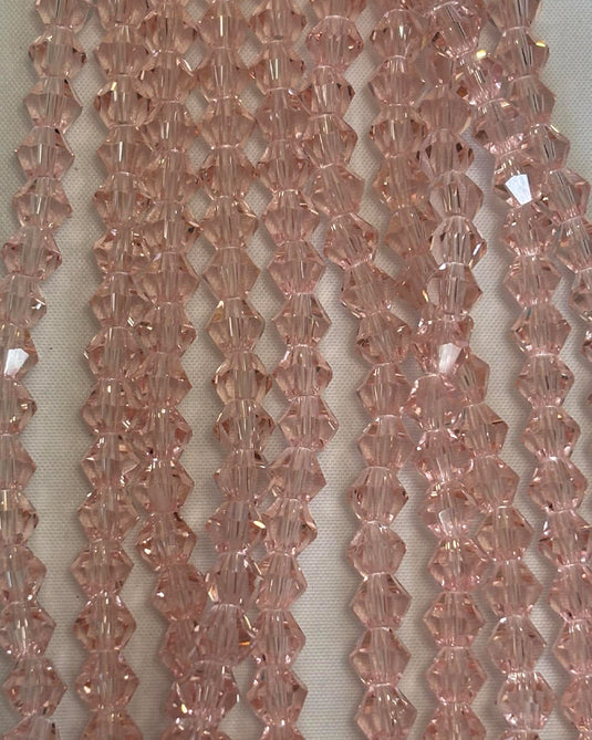 Bicone Glass Beads Lady Pink 6mm