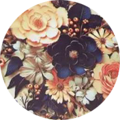 Faux Leather Backing Soft Floral 6.5x8 inches