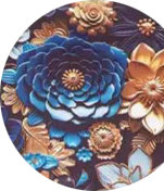 Faux Leather Backing Soft Floral 6.5x8 inches