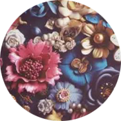 Faux Leather Backing Soft Floral 6.5x8 inches