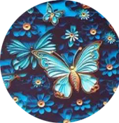 Faux Leather Backing Soft Floral 6.5x8 inches