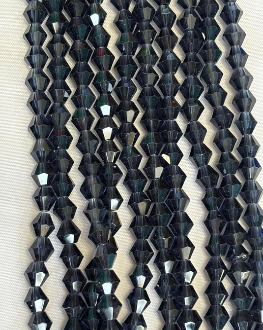 Bicone Glass Beads Space 6mm