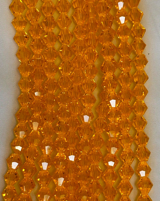Bicone Glass Beads Tangerine 6mm
