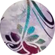 Faux Leather Backing Rainbow Florals 6.5x8 inches