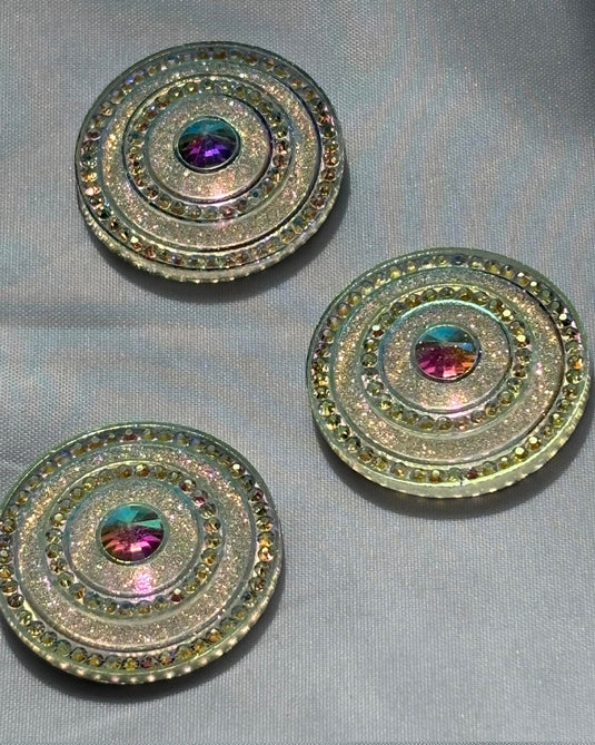 White and Silver Bullseye