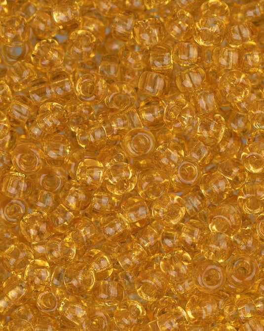 10/0 Czech Seed Beads Topaz Transparent 24g