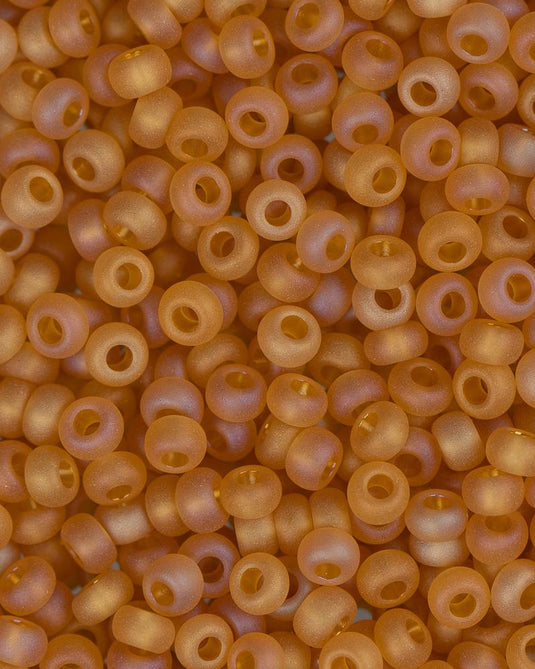 10/0 Czech Seed Beads Topaz AB Matte Transparent 24g