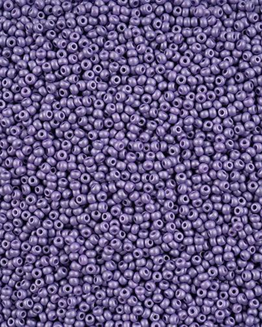 10/0 Czech Seed Beads Permalux Chalk Dyed Lavender 22g