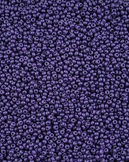 10/0 Czech Seed Beads Permalux Chalk Dyed DarkViolet 22g