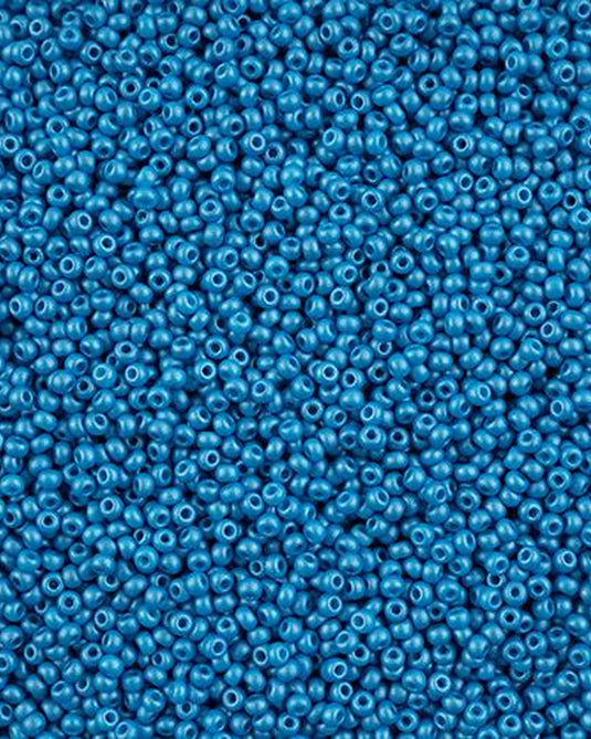 10/0 Czech Seed Beads Permalux Chalk Dyed Dark Turquoise 22g