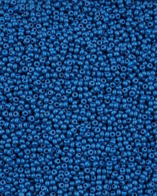 10/0 Czech Seed Beads Permalux Chalk Dyed Blue 22g