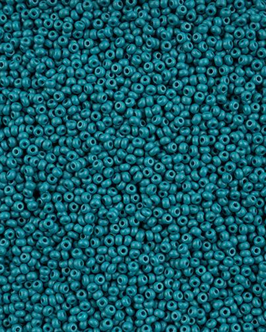 10/0 Czech Seed Beads Permalux Chalk Dyed Teal 22g