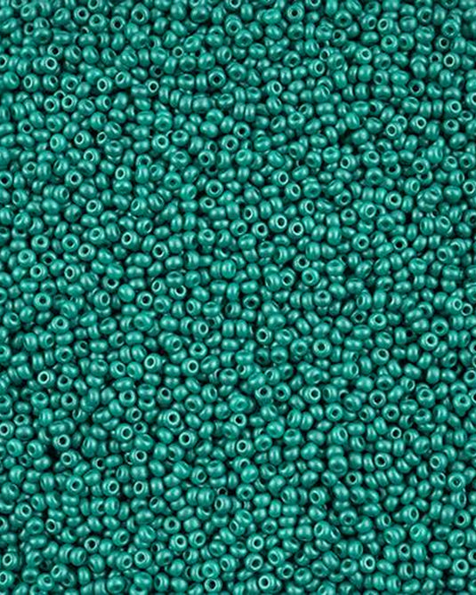 10/0 Czech Seed Beads Permalux Chalk Dyed Sea Green 22g