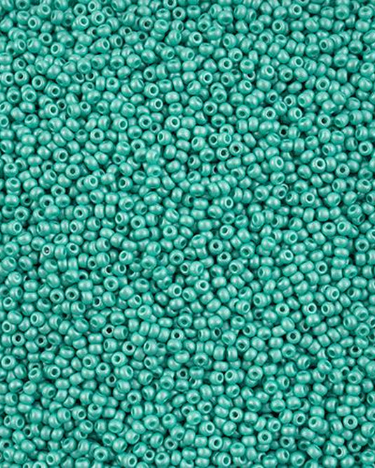 10/0 Czech Seed Beads Permalux Chalk Dyed Mint 22g