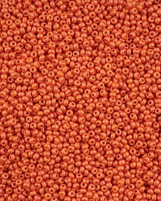 10/0 Czech Seed Beads Permalux Chalk Dyed Orange 22g